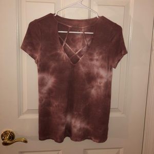 American Eagle soft & sexy rib short sleeve shirt